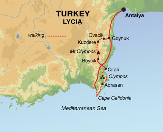 Планинарење у Турској Лициан траил